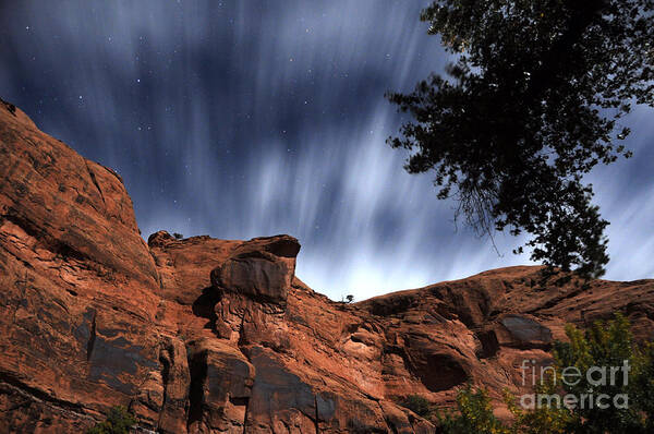 Poison Spider Mesa Poster featuring the photograph Poison Spider Mesa under Moonlight by Gary Whitton