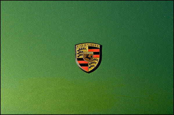 Porsche Poster featuring the photograph Porsche Emblem by Barbara Zahno
