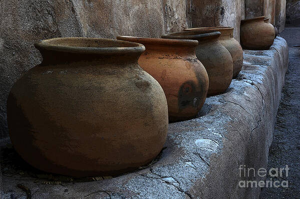 Tumacacori Poster featuring the photograph Pottery Mission San Jose De Tumacacori by Bob Christopher