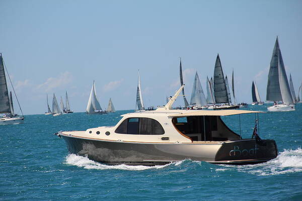 Hamilton Island Poster featuring the photograph Power and Sail by Debbie Cundy