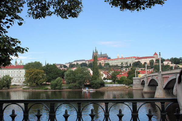 1246 Poster featuring the photograph Prague Castle Across the Vltava River by Gordon Elwell