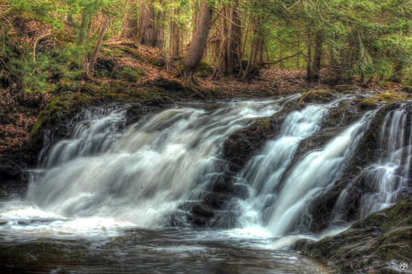 Waterfall Poster featuring the photograph Pratt Brook Falls by John Meader