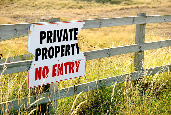 Private Property Poster featuring the photograph Private Property by Chevy Fleet