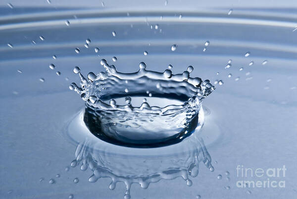 Water Splash Poster featuring the photograph Pure Water Splash by Anthony Sacco