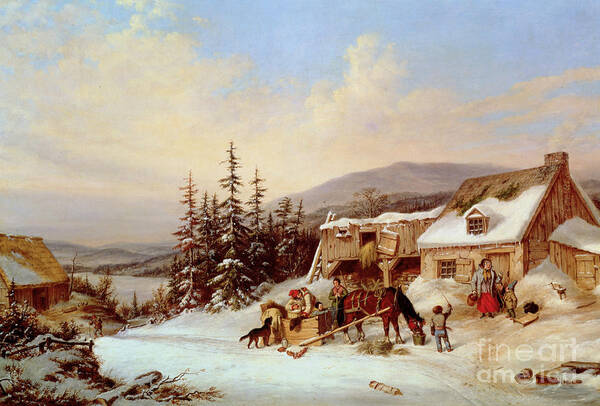 Quebec Poster featuring the painting Quebec by Cornelius Krieghoff