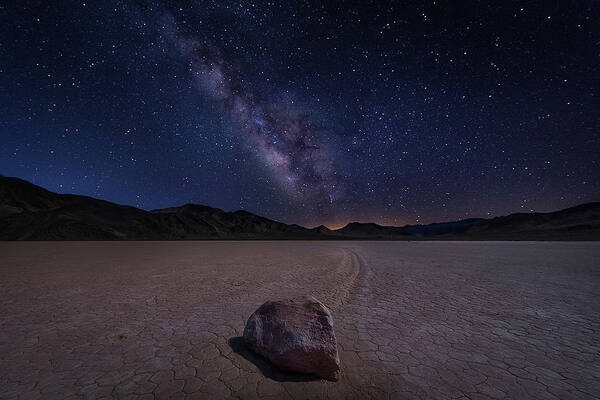 Racetrack Poster featuring the photograph Racetrack To Milky Way by Michael Zheng