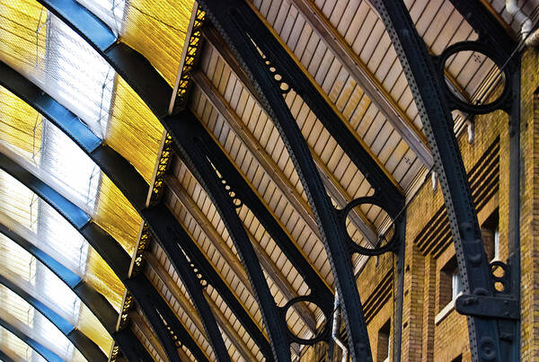 Arch Poster featuring the photograph Rafters at London Kings Cross by Christi Kraft
