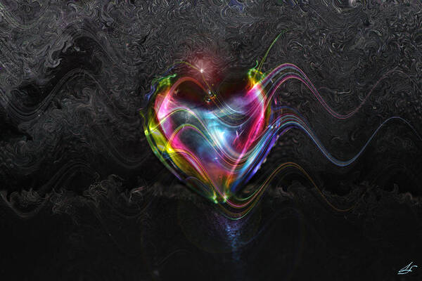 Rainbow Heart Poster featuring the photograph Rainbow Heart by Linda Sannuti