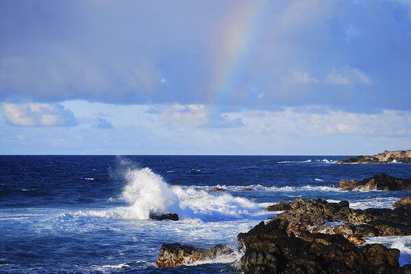 Blue Water Poster featuring the photograph Rainbow Snippet by Christi Kraft
