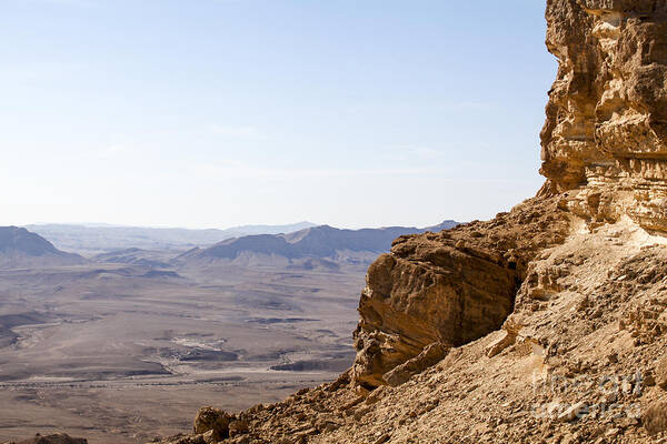 Arid Poster featuring the photograph Ramon crater Negev desert Israel by Gal Eitan
