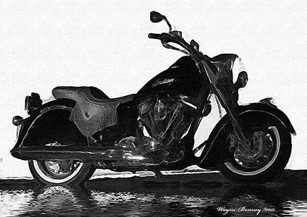 Indian Motorcycles Poster featuring the painting Rare Breed by Wayne Bonney