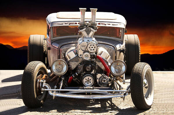 Coupe Poster featuring the photograph Rat Fink Rat Rod by Dave Koontz