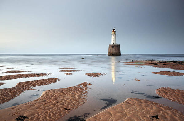 Sunset Poster featuring the photograph Rattray Head Lighthouse by Grant Glendinning