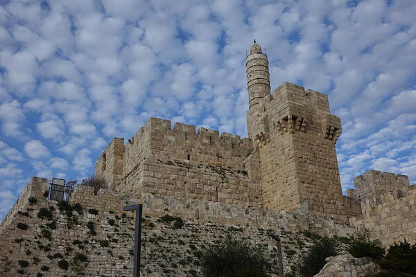Jerusalem Poster featuring the photograph Reaching the skies above Jerusalem by Rita Adams