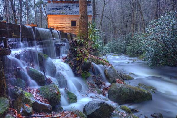 Landscape Poster featuring the photograph Reagan's Mill - Great Smoky Mountains National Park by Doug McPherson