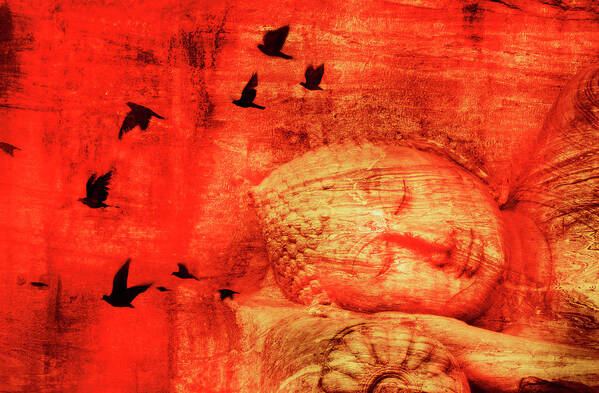 Tranquility Poster featuring the photograph Reclining Buddha by Grant Faint