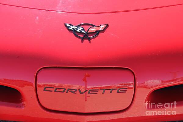 Corvette Poster featuring the photograph Red Corvette by Yumi Johnson