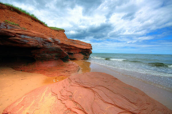 Tranquility Poster featuring the photograph Red Sands Of Pei by Evelyn Garcia