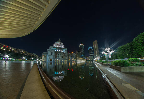 Boston Poster featuring the photograph Reflecting pool 2 by Bryan Xavier