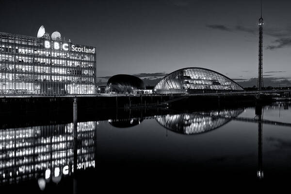 Cityscape Poster featuring the photograph Reflections on the Clyde by Stephen Taylor