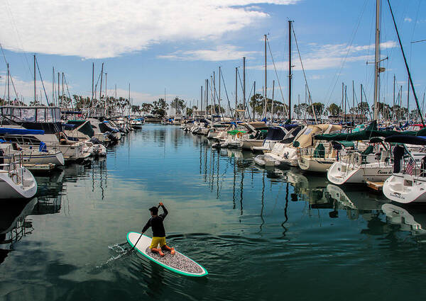 Paddle Board Poster featuring the photograph Relaxing day by Tammy Espino