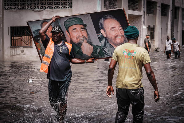 Flood Poster featuring the photograph Rescued Castro by Andreas Bauer