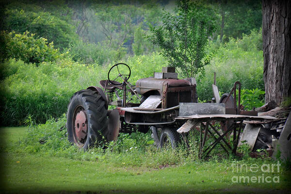 Farmland Poster featuring the photograph Retired Old Tractor by Gary Keesler