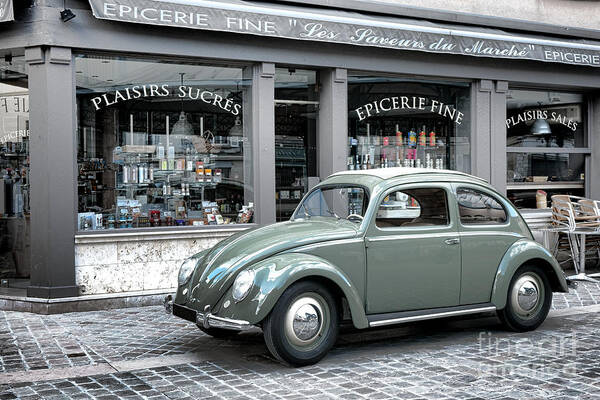 1950 Poster featuring the photograph Retro Beetle by Olivier Le Queinec