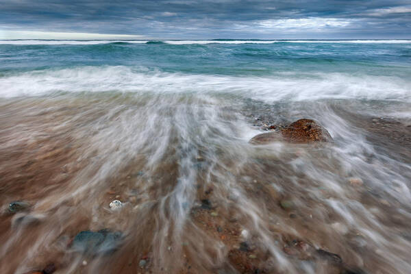 Seascape Poster featuring the photograph Rip Tide by Bill Wakeley