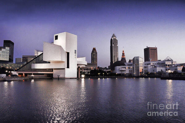 Rock N Roll Poster featuring the photograph Rock and Roll Hall of Fame - Cleveland Ohio - 2 by Mark Madere