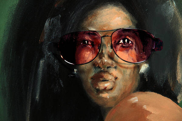 Mixed Media Poster featuring the mixed media Rose Colored Glasses by Jim Vance