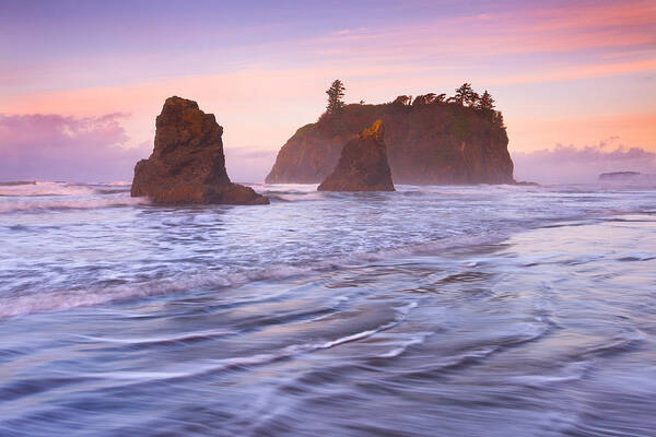 Beach Poster featuring the photograph Ruby Sunrise by Darren White