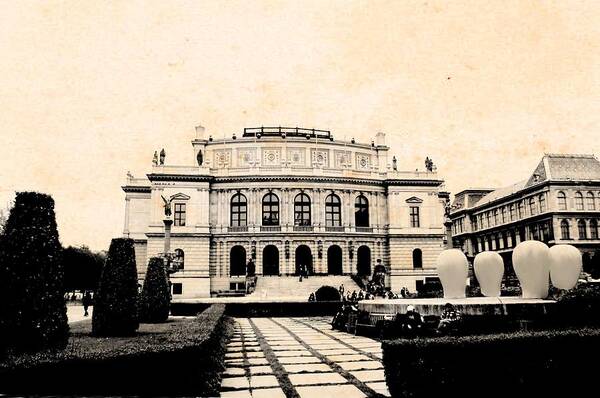 Rudolfinum Concert Hall Poster featuring the photograph Rudolfinum Concert Hall Prague by Elaine Weiss