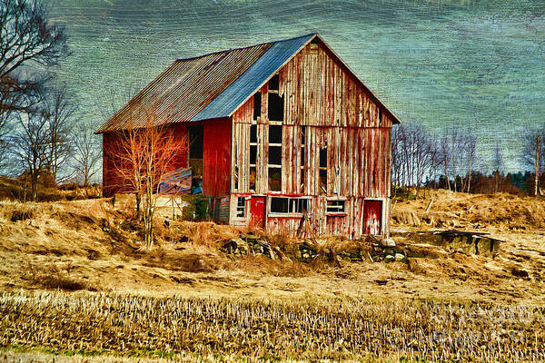Rustic Poster featuring the photograph Rural Rustic Vermont Scene by Deborah Benoit