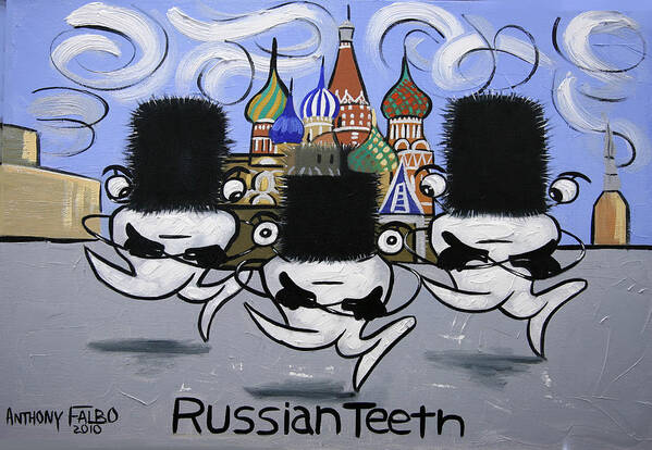 Russian Tooth Poster featuring the painting Russian Tooth by Anthony Falbo