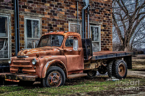 Dodge Trucks Poster featuring the photograph Rusted Dodge by Jim McCain