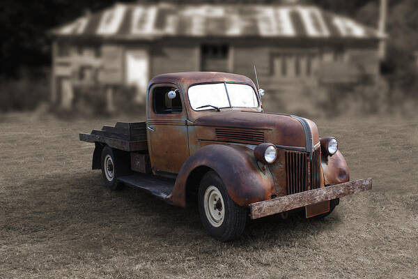 Ford Poster featuring the photograph Rustic Ford Truck by Keith Hawley