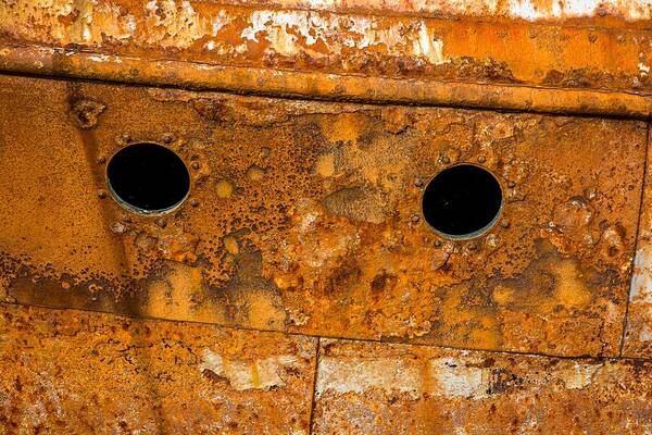 Rust Poster featuring the photograph Rusty Wall Of An Abandoned Ship by Andreas Berthold