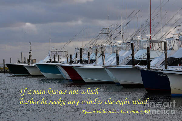Words To Live By Poster featuring the photograph Safe Harbor by Gene Bleile Photography 