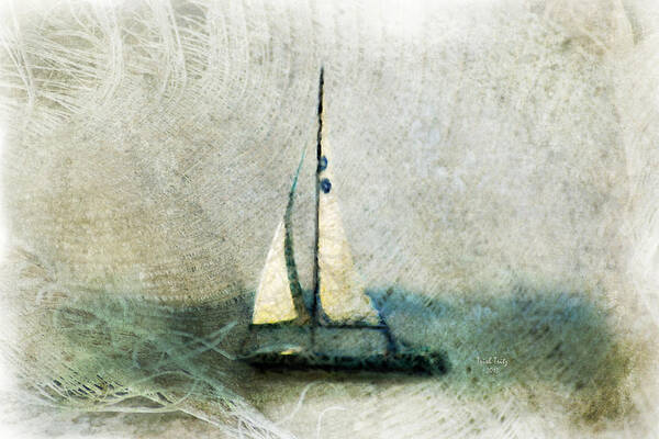 Sally Starr Poster featuring the mixed media Sailin' With Sally Starr by Trish Tritz
