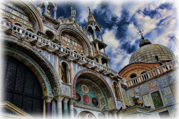 The Patriarchal Cathedral Basilica Of Saint Mark Poster featuring the photograph Saint Mark's Basilica by Lee Dos Santos