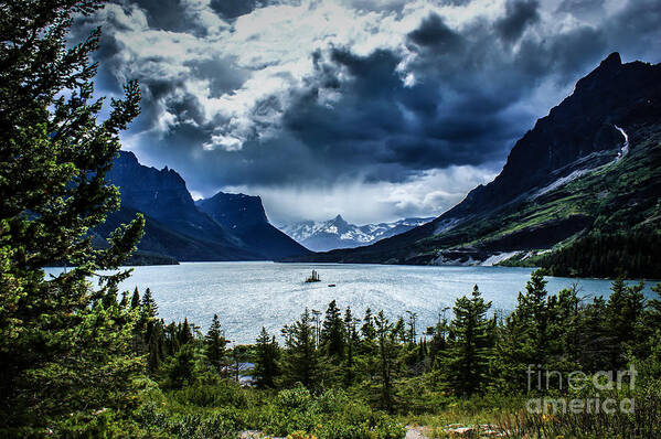 St. Mary Poster featuring the photograph Saint Mary Lake by Jim McCain