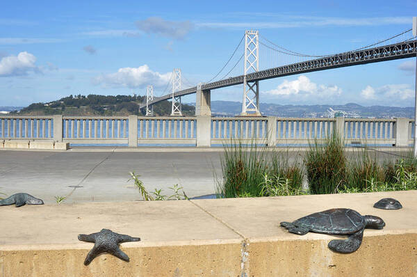 San Francisco Poster featuring the photograph San Francisco Bay Bridge by Diane Lent