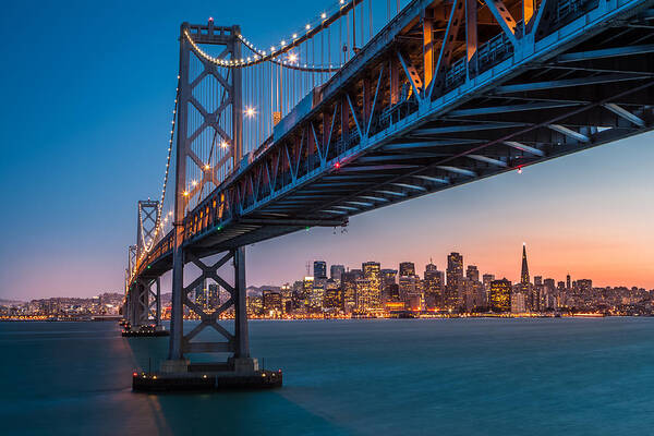 Sf Poster featuring the photograph San Francisco Bay Bridge by Mihai Andritoiu
