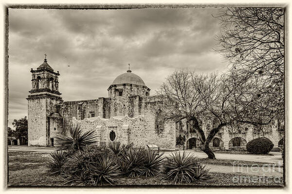 San Poster featuring the photograph San Jose Historical Mission in San Antonio Texas by Silvio Ligutti