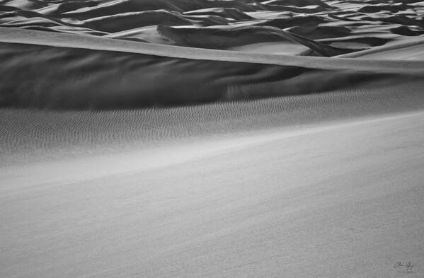 Great Poster featuring the photograph Sand Dunes Abstract by Aaron Spong
