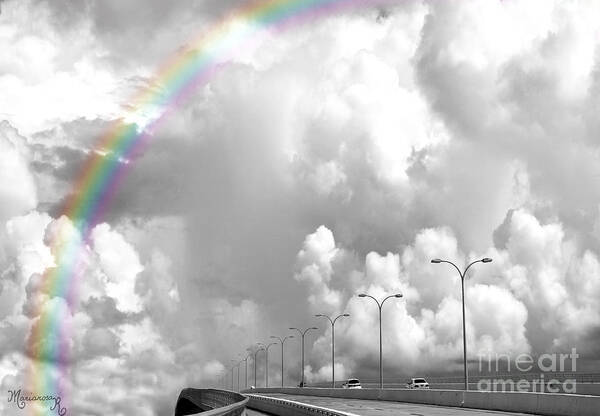 Clouds Poster featuring the photograph Sarasota Rainbow by Mariarosa Rockefeller