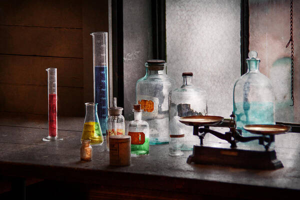 Science Poster featuring the photograph Science - Chemist - Chemistry Equipment by Mike Savad