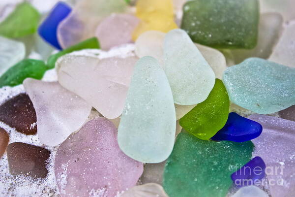 Sea Glass Poster featuring the photograph Sea Glass by Colleen Kammerer