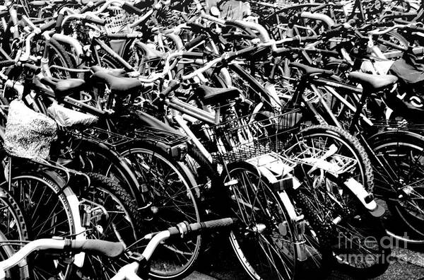 Bikes Poster featuring the photograph Sea of Bicycles 2 by Joey Agbayani